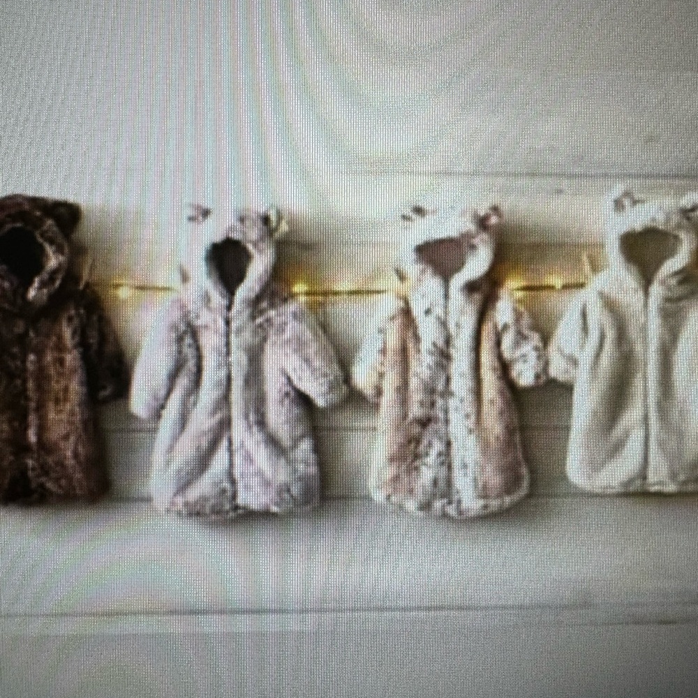 Brand new Restoration hardware Luxe Faux Fur Baby bunting suit 0-6m